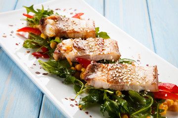 Kebabs - grilled meat and vegetables