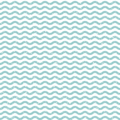 Abstract wavy seamless background. Blue distressed vector endless pattern.