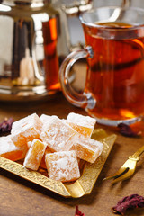 Closeup traditional turkish delights