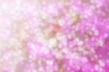 Abstract pink bokeh Christmas background. Modern simple flat sign. Trendy valentine decoration symbol for website design