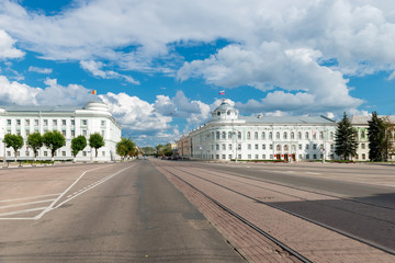 TVER, RUSSIA - JULY 31, 2016: the government building of the Tver region on The Sovetskaya street...