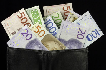 Wallet with Swedish Krona Currency
