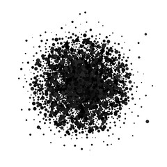 Vector Illustration of Abstract Blot of Dots and Explosion of Circles.
