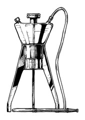 Obraz premium Hookah on white background