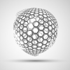 Icon honeycomb vector Abstract background hexagon