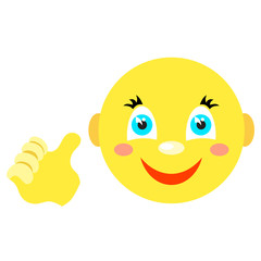 Obraz premium 1061567 Smiley with a thumbs up gesture.