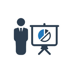 Presenting Business Report Icon