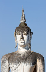 Ancient buddha statue. Sukhothai Historical Park.