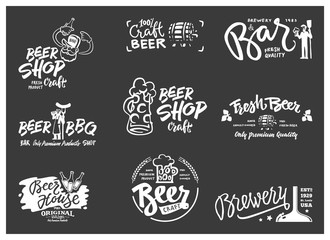 Beer logotype set