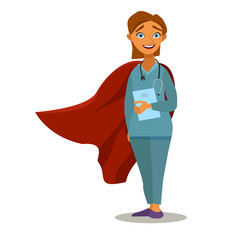 Super doctor and medical concept design,clean vector