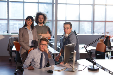 Portrait of a business team At A Meeting