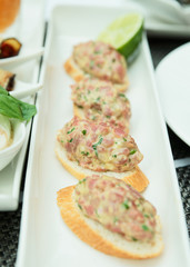 Plate with fish dish