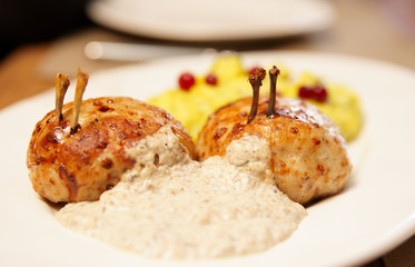 Schnitzels with potato mash