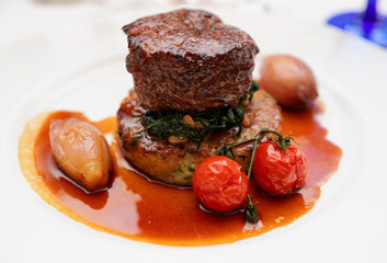 Tenderloin steak close-up