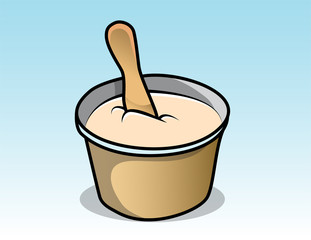 cartoon vector illustration of an ice cream cup 