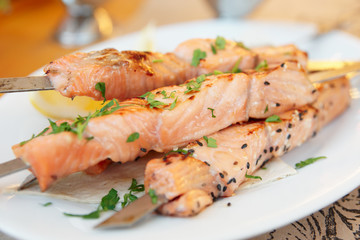 Grilled salmon