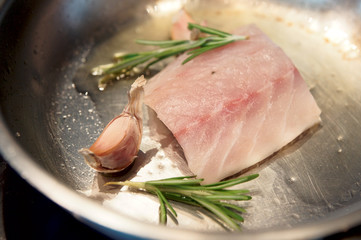 Frying seabass