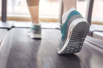 Young woman workout in gym healthy lifestyle