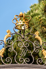 Detalle reja Jardines Sabatini en Madrid