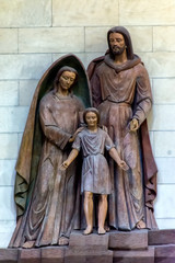 Naklejka premium Sagrada familia, catedral de la Almudena de madrid