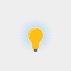 Bulb the icon flat stock vector illustration
