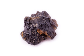 Macro mineral stone Text on white background