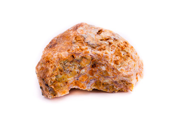 Macro mineral stone Opal on white background