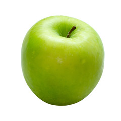 Green apple isolate on white background with clipping path.