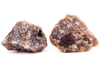 Macro mineral stone Labrador on white background