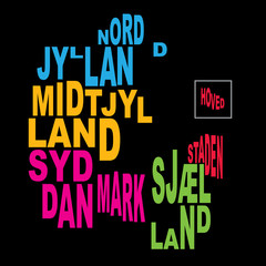 Regions of denmark word cloud