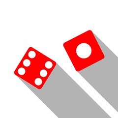 red dice illustration