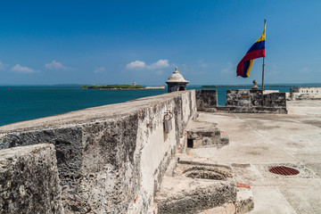Fuerte de San Fernando fortress on Tierrabomba island near Cartagna, Colombia. Bateria de San Jose...