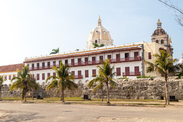 Colonial buildings in Cartagena de Indias, Colombia