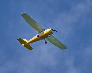 Personal airplane in flight