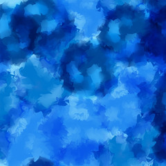 Blue watercolor texture background. Lovely abstract blue watercolor texture pattern. Expressive messy vector illustration.