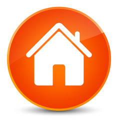 Home icon elegant orange round button