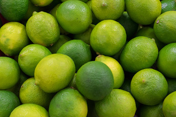 Lime Citrus Fruits In Fruit Market