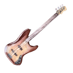 Obraz premium Musical instruments. Electric guitar. Isolated on white background. 