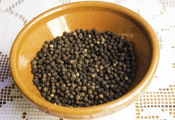 Black pepper grains