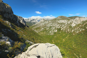 Valley and mountains Velebit in National Park Paklenica, Dalmatia, Croatia
