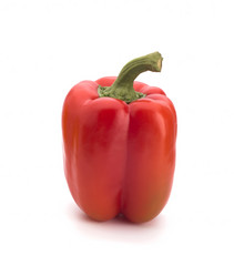 Red sweet pepper on a white background