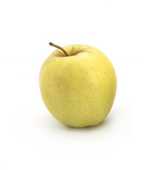 Green apples on a white background