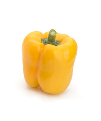 sweet yellow pepper isolated on white background