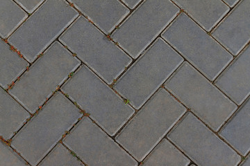 Grey brick stone street road