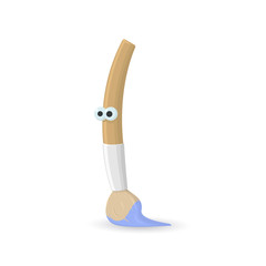 Brush with eyes. A brush on white background. Illustration Vector