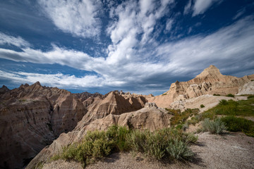 Clouds over the Badlands, Badlands National Park, South Dakota