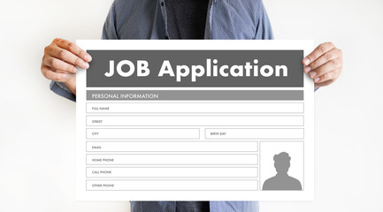 JOB Application Applicant Filling Up the Online  Profession Apply Hiring