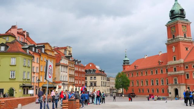 4K Warsaw Poland, Old Town City Square, National Historic Center