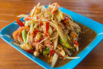 papaya salad of spicy Thai food style