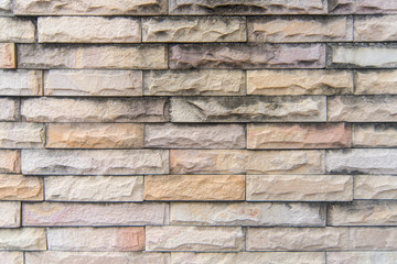 Brown marble brick wall abstract for background